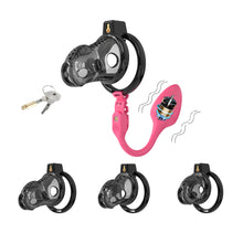 Load image into Gallery viewer, Silicone Chastity Cage with Remote Control Anal Plug
