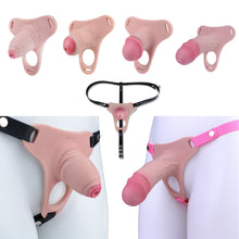 Load image into Gallery viewer, Silicone Real Dildo Wearable Chastity Device 1
