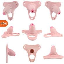 Load image into Gallery viewer, Silicone Real Dildo Wearable Chastity Device 14
