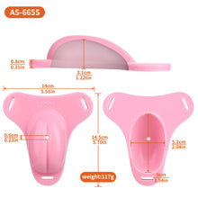 Load image into Gallery viewer, Sissy Silicone Chastity Cage with Belt 24

