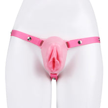 Load image into Gallery viewer, Sissy Silicone Chastity Cage with Belt 4
