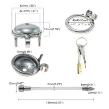 Load image into Gallery viewer, Small Chastity Cage With Catheter -size
