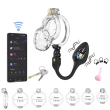 Load image into Gallery viewer, Soft Cobra Chastity Cage With App Controlled Butt Plug 25
