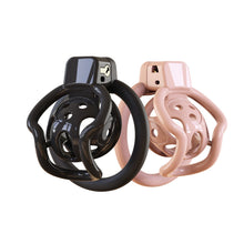 Lade das Bild in den Galerie-Viewer, Pink and black color options of the spider-frame plastic chastity cage
