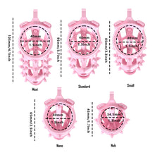 Load image into Gallery viewer, Pink Stripe Cobra Chastity Kits with Spikes pegs
