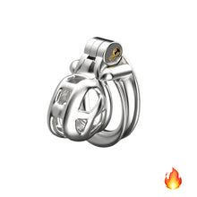 Load image into Gallery viewer, Stainless Steel Mamba Chastity Cage 6.0 front view
