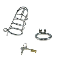 Load image into Gallery viewer, Stainless Steel Prison-Bar Chastity Cage
