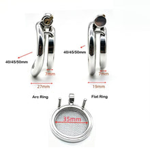 Load image into Gallery viewer, Flat Stainless Steel Star-Mesh Chastity Cage
