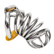 Load image into Gallery viewer, Stainless Steel Chastity Device With Hinged Rings
