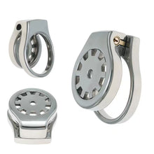 Load image into Gallery viewer, Stainless Thickened Gear Flat Chastity Cage 
