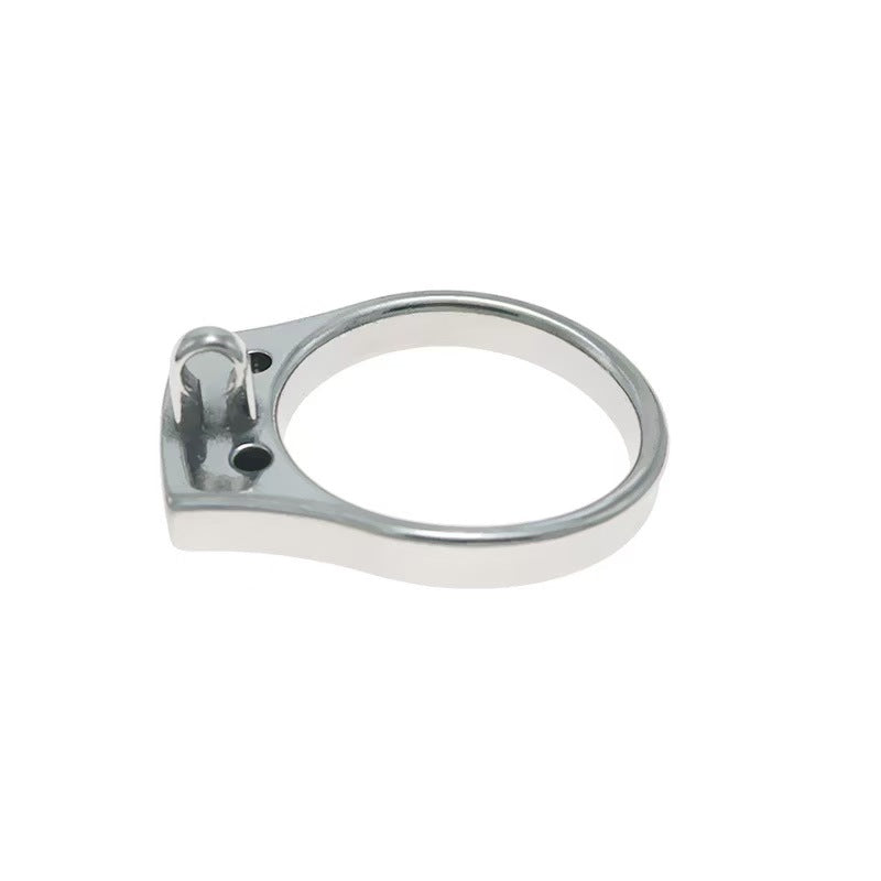 Stainless Thickened Gear Flat Chastity Cage 