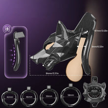 Load image into Gallery viewer, Black Wolf Starlight Chastity Cage

