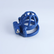 Load image into Gallery viewer, Custom Steel Blue Male Chastity Cage
