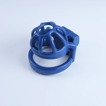 Load image into Gallery viewer, Custom Steel Blue Male Chastity Cage
