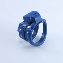 Load image into Gallery viewer, Custom Steel Blue Male Chastity Cage
