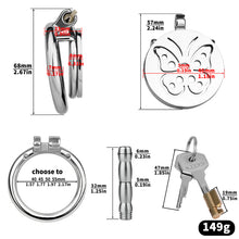Load image into Gallery viewer, Steel Butterfly Flat Chastity Lock - 15
