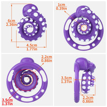 Lade das Bild in den Galerie-Viewer, Purple cage dimensions: 6 cm height, 4.5 cm width and 3.5 cm overall depth

