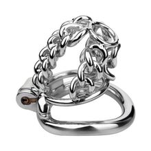 Load image into Gallery viewer, Thick Chainmail Steel Chastity Lock - 8
