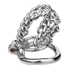 Load image into Gallery viewer, Thick Chainmail Steel Chastity Lock - 9
