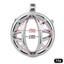 Lade das Bild in den Galerie-Viewer, Compact Lattice Stainless Steel Chastity Cage
