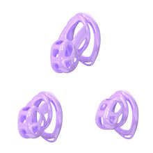 Load image into Gallery viewer, Upgrade Invisible Purple Cobra Chastity Cage
