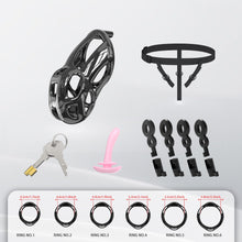 Load image into Gallery viewer, Upgrade Invisible Black Cobra Chastity Cage 8
