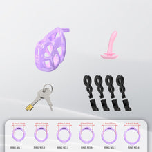 Load image into Gallery viewer, Upgrade Invisible Purple Cobra Chastity Cage 2

