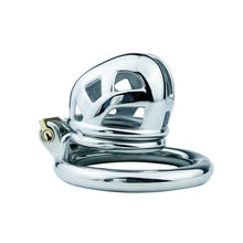 Load image into Gallery viewer, Upgrade Micro Mamba Chastity Cage compact fit lock and ring details
