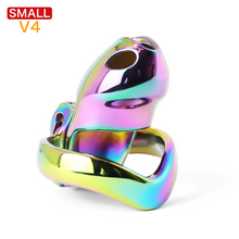 Load image into Gallery viewer, V4 Rainbow Steel Chastity Cage - small
