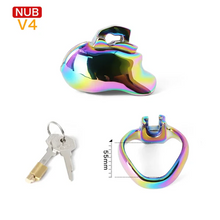 Load image into Gallery viewer, V4 Rainbow Steel Chastity Cage - 55mm
