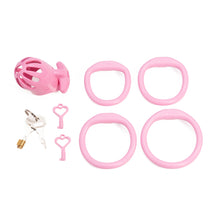 Lade das Bild in den Galerie-Viewer, Pink large ventilated cage with four base rings
