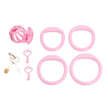 Lade das Bild in den Galerie-Viewer, Pink small ventilated cage with four base rings
