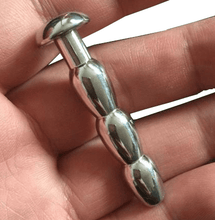 Load image into Gallery viewer, Ribbed Stainless Urethral Dilator Penis Plug
