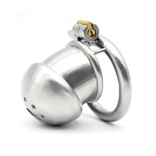 Load image into Gallery viewer, Mistress&#39;s Little Prisoner Metal Chastity Cage 1.80 inches and 2.36 inches long

