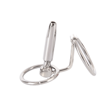 Load image into Gallery viewer, Hollow Steel Urethral Dilator With Cock Ring
