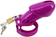 Load image into Gallery viewer, Purple Plastic Cock Cage 3.15 inches and 3.94 inches long
