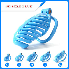 Load image into Gallery viewer, 3D Sexy Blue Chastity Devices Cock Cage
