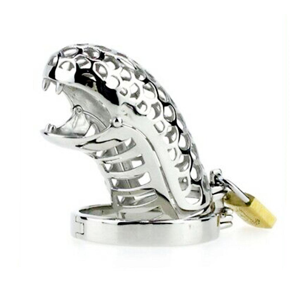 The Timid Basilisk Metal Chastity Device 3.35 inches long – CHASTITY CAGE CO