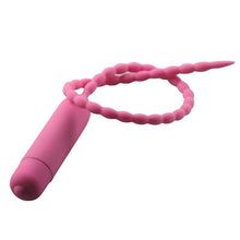 Load image into Gallery viewer, 10-Speed Beaded Silicone Penis Plug 14 Inches Long
