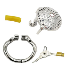 Load image into Gallery viewer, Flat Honeycomb Stainless Steel Chastity Device
