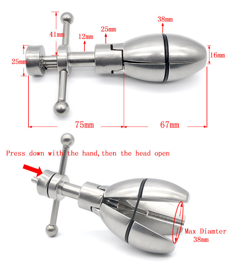 CC62 Stainless Steel Metal Openable Anal Plugs