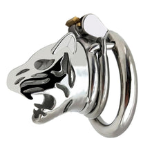 Load image into Gallery viewer, Metal Chastity Cage Tiger Head
