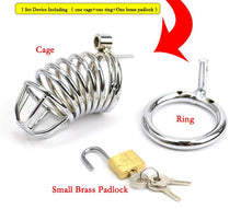 Load image into Gallery viewer, METAL Chastity COCK CAGE 3.31 INCHES LONG
