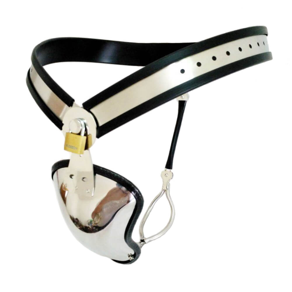 Male Stainless Steel Adjustable Chastity Belt