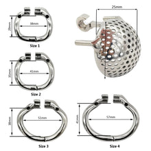 Load image into Gallery viewer, Stainless Steel Honeycomb Chastity Device
