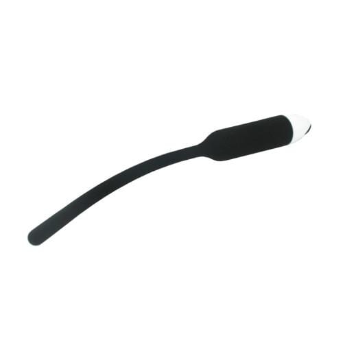 7-Speed Black Vibrating Silicone Penis Plug