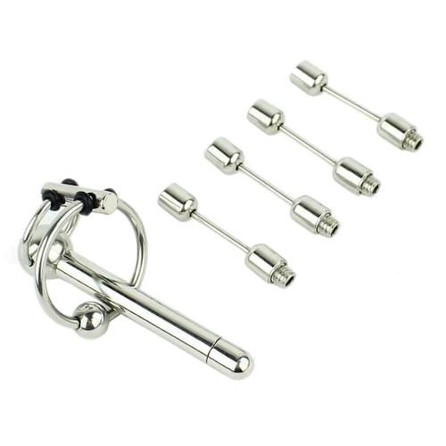 Extendable Penis Plug With 2 Stainless Rings