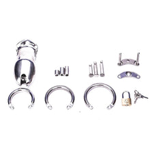 Load image into Gallery viewer, Real Steel Feel Metal Chastity Cage 3.94 inches long(All 3 Rings Include)
