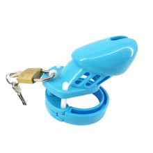Load image into Gallery viewer, Blue Plastic Cock Cage 3.15 inches and 3.94 inches long
