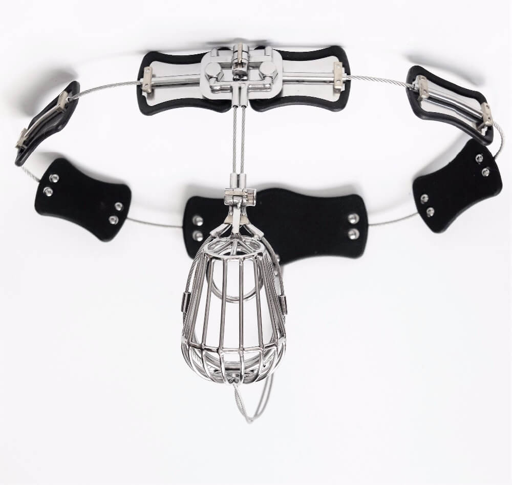 Adjustable Stainless Steel Male Chastity Belt CHASTITY CAGE CO adjustable-stainless-steel-male-chastity-belt-chastity-cage-co